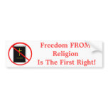 FREEDOM FROM RELIGION BUMPER STICKERS