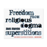 Freedom from Religious Dogma postcards