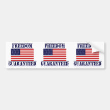 FREEDOM GUARANTEED 3-in1 Bumper Sticker