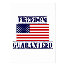 FREEDOM GUARANTEED U.S. Flag Postcards