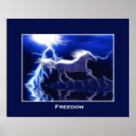FREEDOM Horse Motivational Art Print