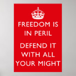 Freedom Is In Peril Poster