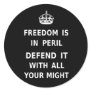 Freedom Is In Peril Slogan Best Price Custom Sticker