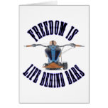FREEDOM IS LIFE BEHIND BARS GREETING CARD