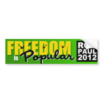Freedom is Popular Bumper Sticker
