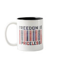 Freedom is Priceless Grunge mugs