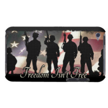 Freedom Isnt Free Military Soldier Silhouette Barely There iPod Case
