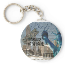 FREEDOM - STATUE OF LIBERTY - WE THE PEOPLE KEYCHAIN