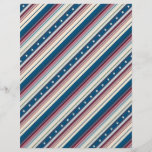 Freedom Stripe Scrapbook Paper Dual-sided Custom Flyer