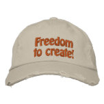 Freedom to create! embroidered hats
