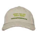FREEDOMPRESSNEWS.COM, RESIST THE NEW WORLD ORDER! embroidered hats