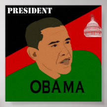 freehand barrack obama print