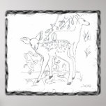 Freehand Pencil Sketch Wall Decor posters