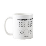 Freemason's Cipher (Cryptography) mugs