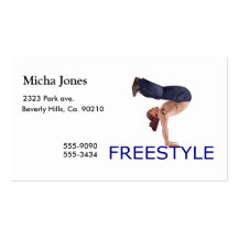 Freestyle Breakdancing  B Boy Business Card