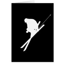 Freestyle skiing greeting card