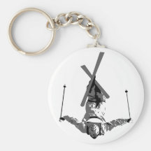 Freestyle Skiing Keychain