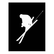 Freestyle skiing post card