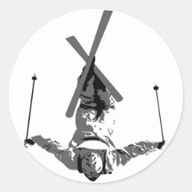 Freestyle Skiing Round Stickers