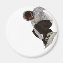 Freestyle snowboarder fridge magnets