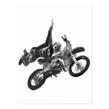 freestyling with dirt bike post cards