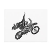 freestyling with dirt bike post cards
