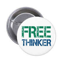 freethinker pinback buttons