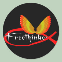 Freethinking Fish Symbol stickers