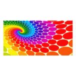 FreeVectorColorfulDotsBackground Photo Card