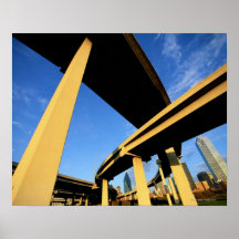 Freeway Overpass in Dallas Posters