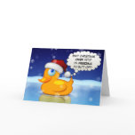 Freezing Santa Duck Card