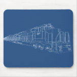 Freight Train Blueprint: Railroad: mousepads