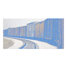 Freight Train Photo Card