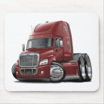Freightliner Cascadia Maroon Truck mousepads