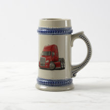 Freightliner Cascadia Red Truck Coffee Mugs