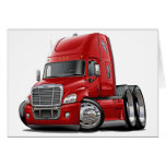 Freightliner Cascadia Red Truck Greeting Card