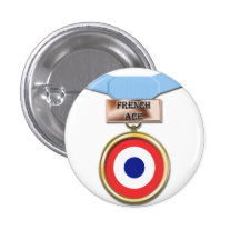 French Ace medal button