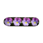 French Blue Purple Pansy Skate Board