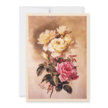 French Bridal Roses Fine Art Wedding invitations