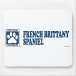 French Brittany Spaniel Blue mousepads