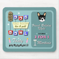 French Bulldog Bowling Night Mouse Pads