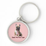 French Bulldog Breast Cancer Keychain