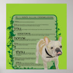 French Bulldog Commandments Print
