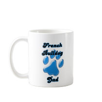 French Bulldog Dad Blue Pawprint Mug
