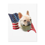French Bulldog Flag postcards