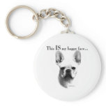 French Bulldog Happy Face keychains