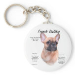 French Bulldog History Design keychains