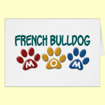 FRENCH BULLDOG Mum Paw Print 1 cards