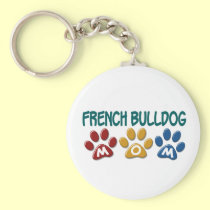 FRENCH BULLDOG Mum Paw Print 1 keychains