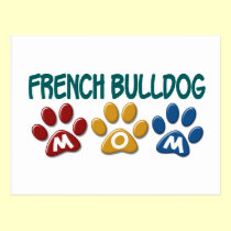 FRENCH BULLDOG Mum Paw Print 1 postcards